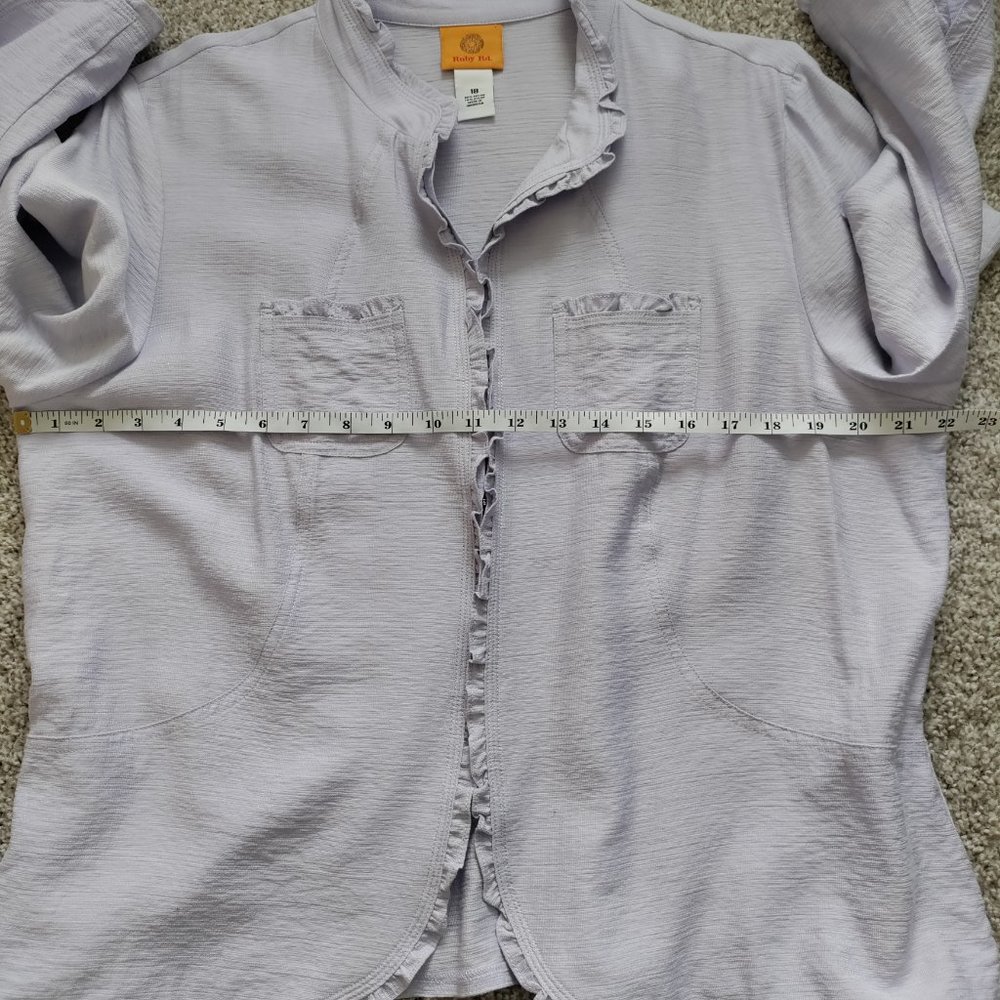 NWT Ruby Rd. Ruffle Trim Jacket Size 18 - Picture 7 of 15